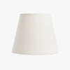 Linen Lamp Shade (White, 17cm) Front View