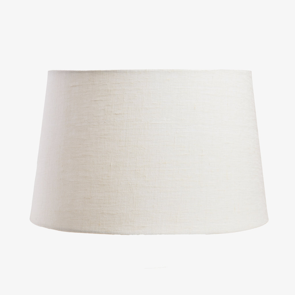 Linen Lamp Shade (White, 40cm) Front View