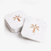 Marble Palm Coasters with Wood Inlay (Set of 4) Stacked