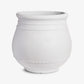 White Planter With Rim 51cm Front VIew