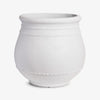 White Planter With Rim 51cm Front VIew