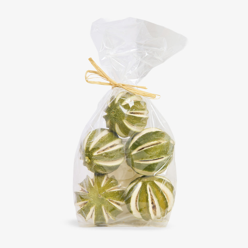 Whole Dried Green Orange Decorations Package