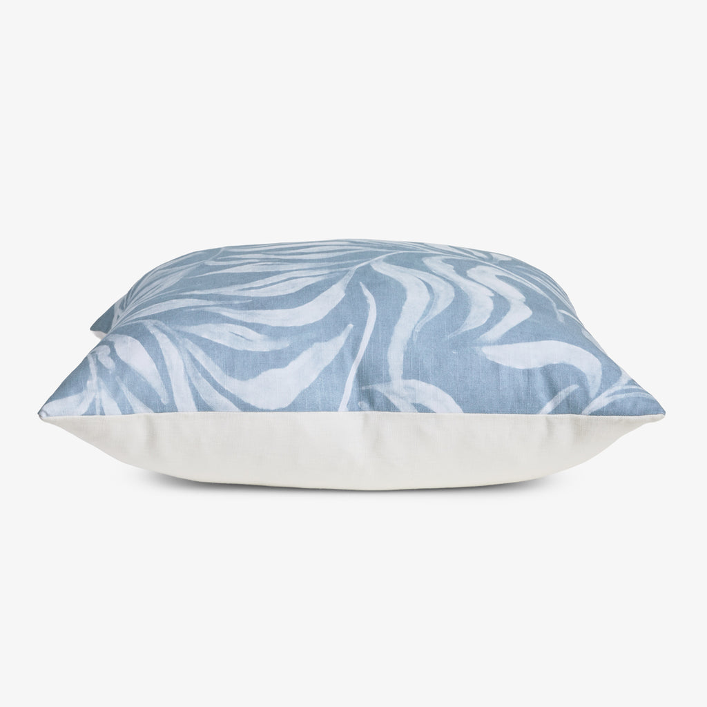 Wild Palm Cushion Cover (Blue) Side View