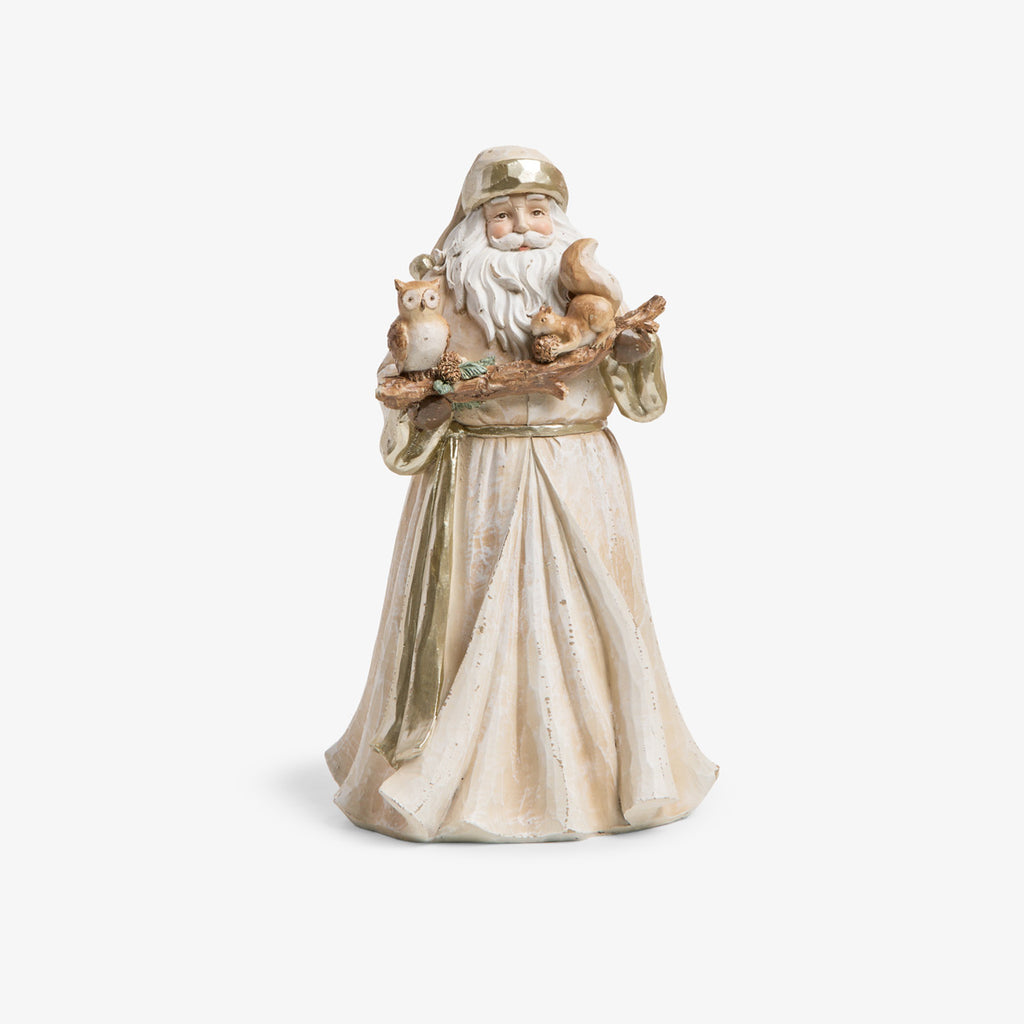 Woodland Santa Ornament Front View