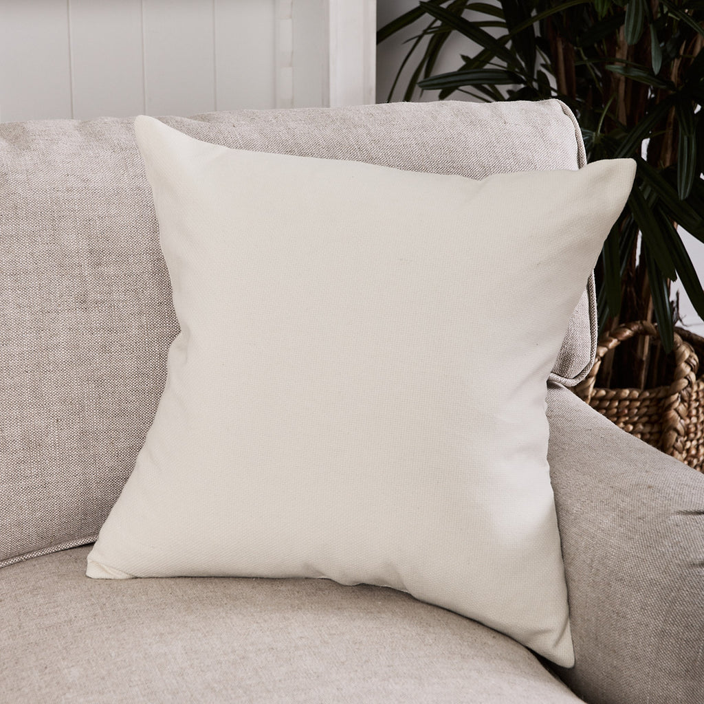 Woven White Cushion Cover Styled 