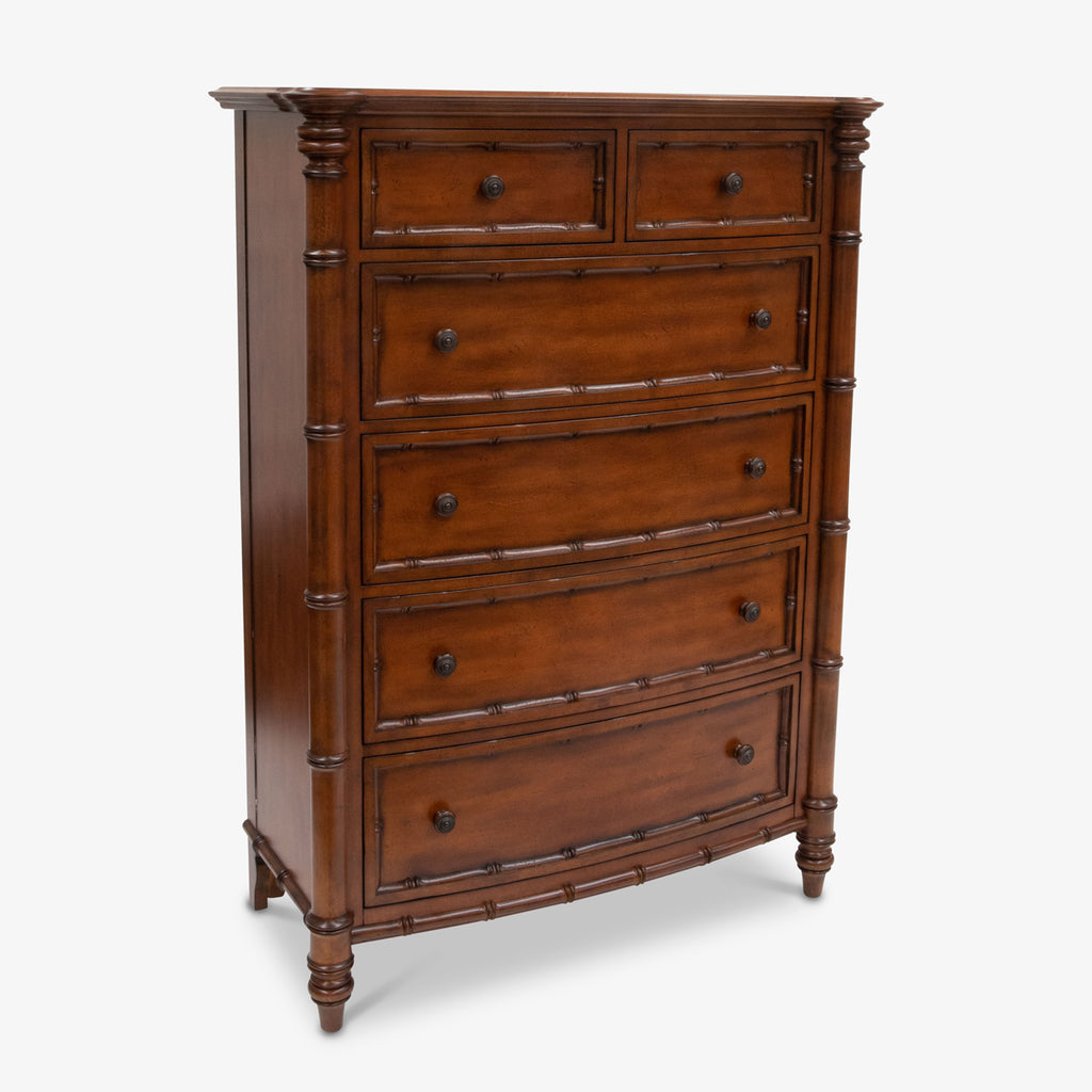 Bahamas Tall Boy Chest Of Drawers Brown