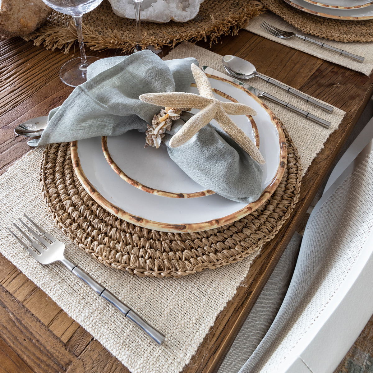 Bamboo Cutlery Dinner Set (Polished Silver) - Main Image