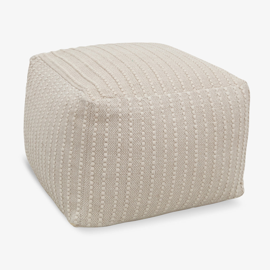 Woven Footstool Beige