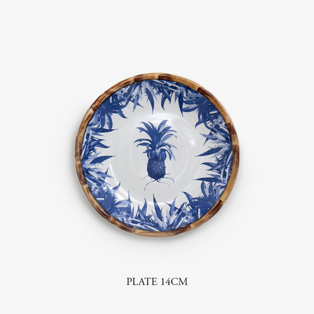 Blue Pineapple Plate 14cm