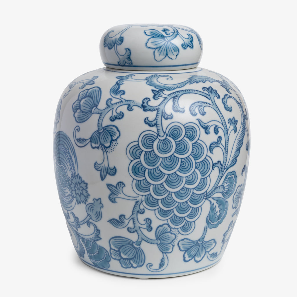 Blue & White Amelia Round Jar Front