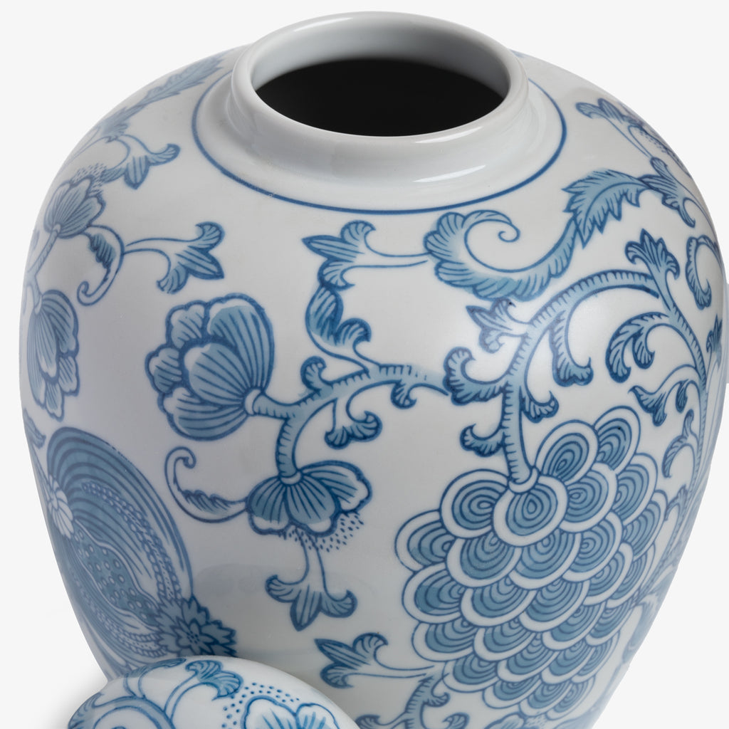 Blue & White Amelia Round Jar Top