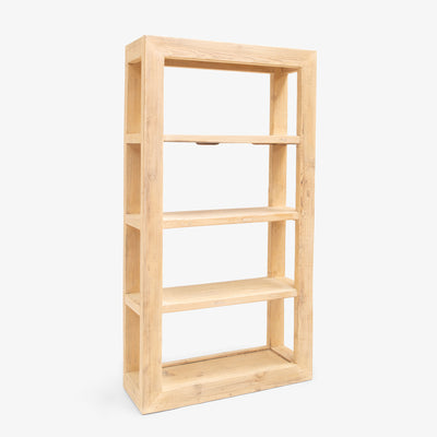 Bohai Bookcase Three Shelf Natural Front
