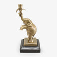 Brass Elephant Candle Holder Front