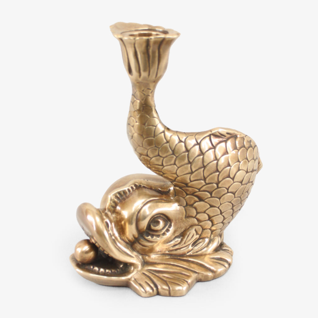Brass Stand Fish Candle Holder