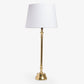 Brass Table Lamp With White Shade