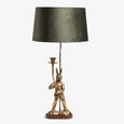 Bunny Rabbit Table Lamp Brass & Black With Shade