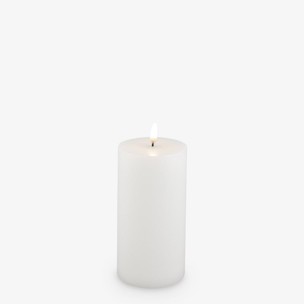 Uyuni Lighting Flameless Smooth Candles Nordic White 8cm Wide