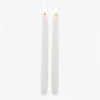 Nordic White Lux Flameless Tapered Candles 2pkt 25H cm