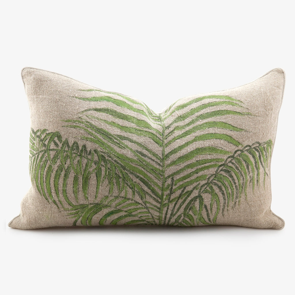 Palm Hand Painted Cushion Cover