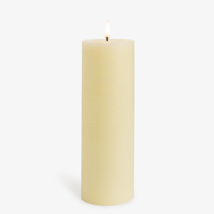Classic Ivory Lux Flameless Candle 7W x 22H cm Lit