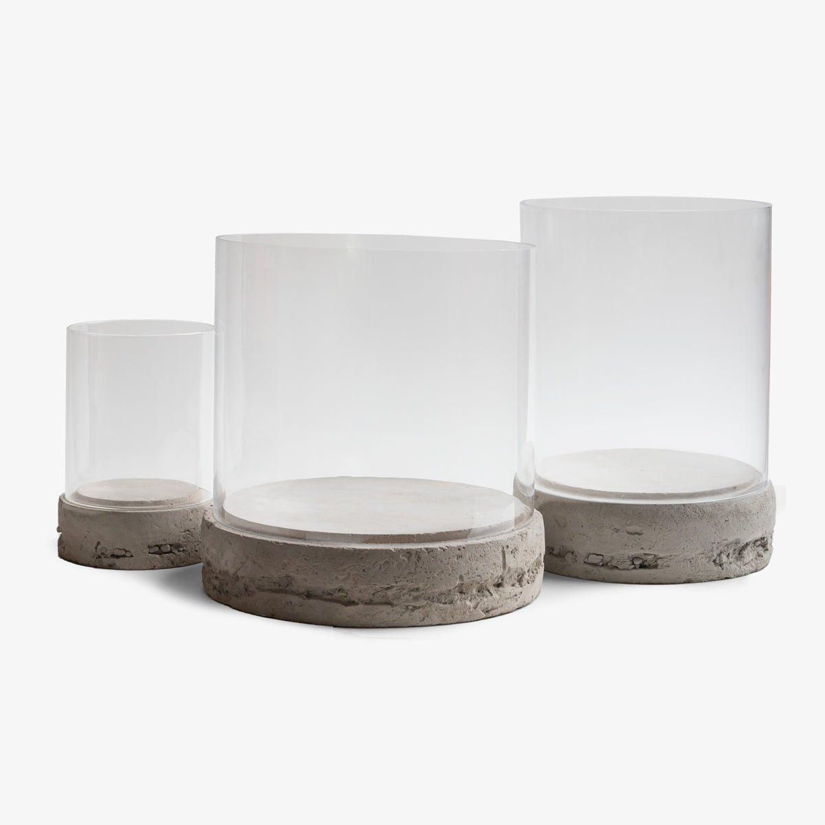 Concrete Harper Hurricane Candle Holders Alfresco Emporium
