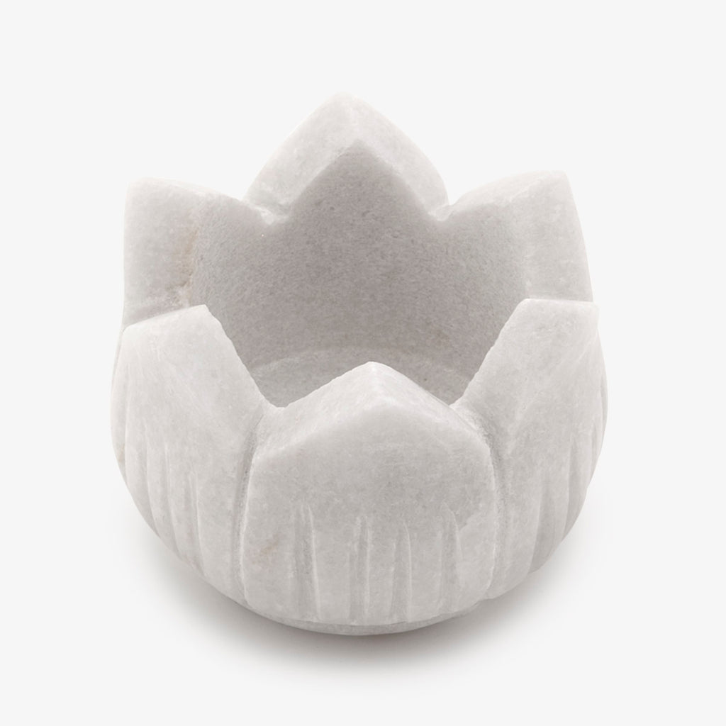 Marble Lotus Candle Holder