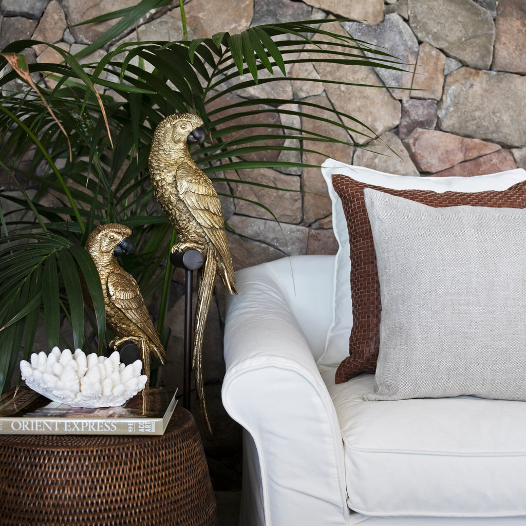 Golden Parrot on Stand 30 Inch Styled One