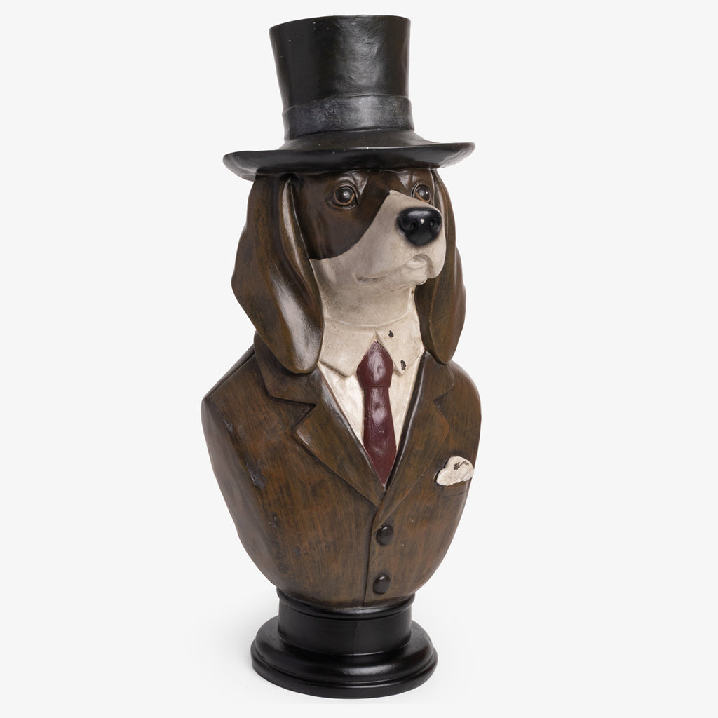 Dog With Top Hat Bust