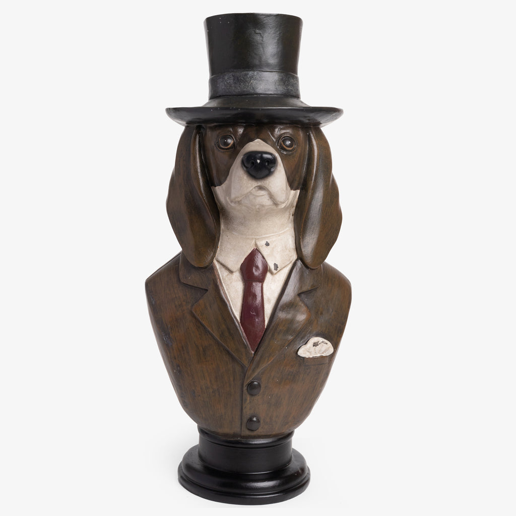 Dog With Top Hat Bust Front