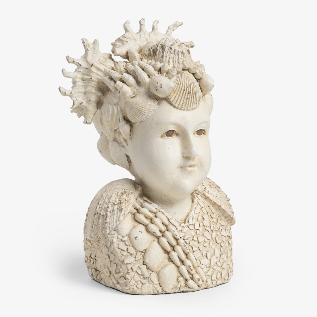Edouard Shell & Coral Bust 20.5cm
