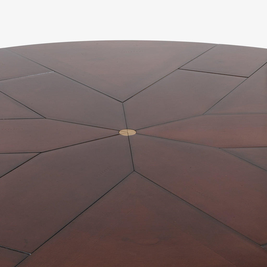 Extendable Dining Table Round Radial Leaf
