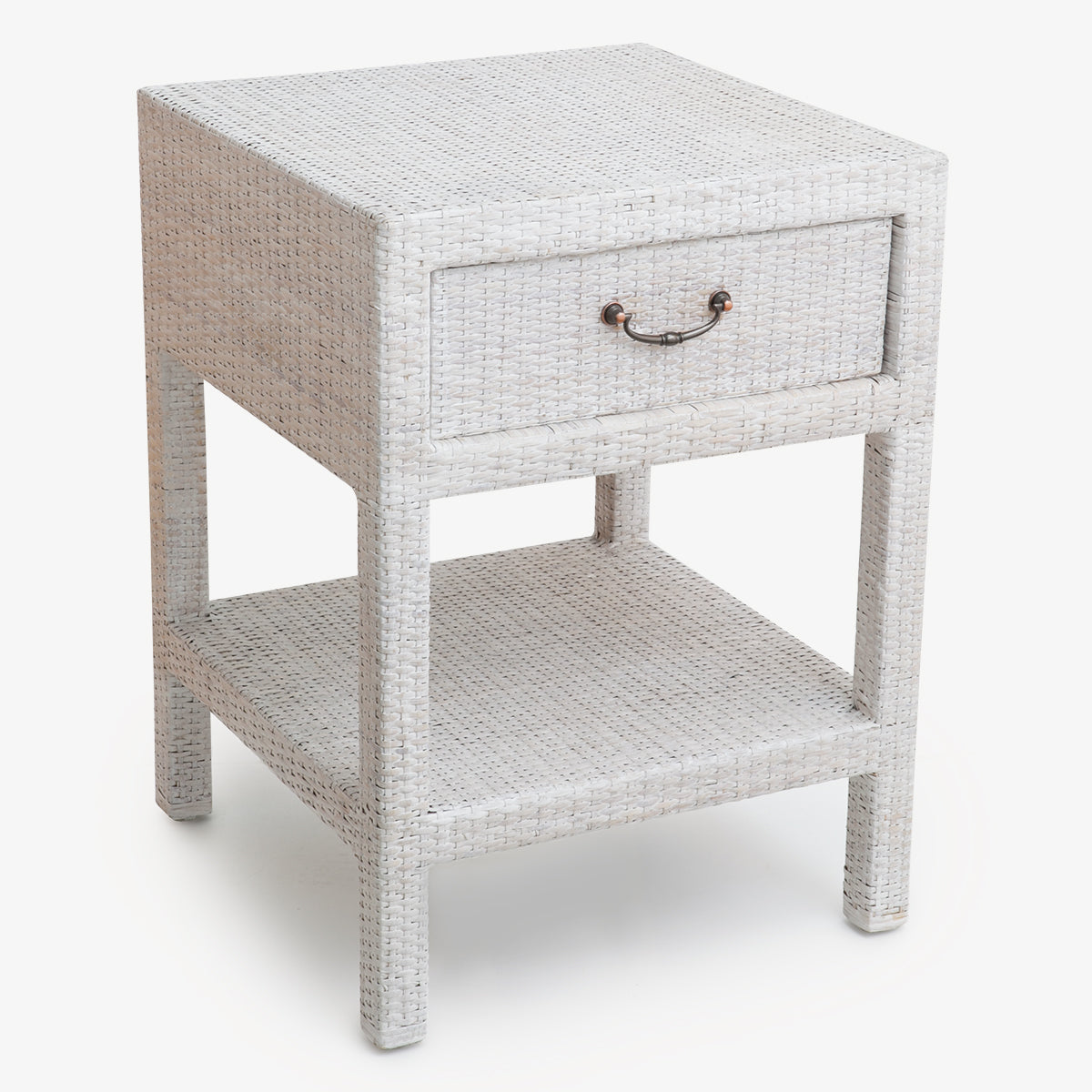 Whitewashed Rattan Table Rattan Side Table White | Alfresco Emporium