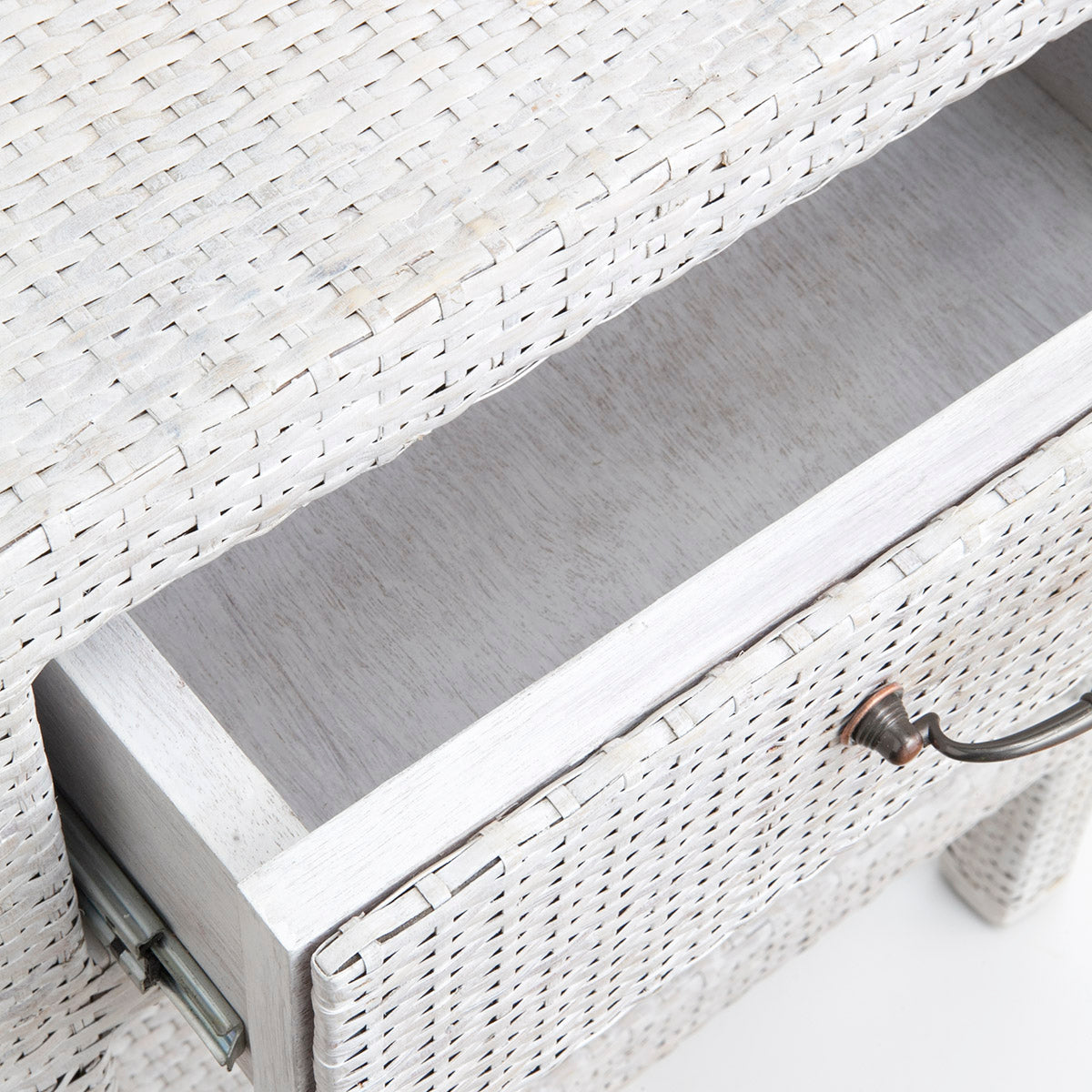 Whitewashed Rattan Table Rattan Side Table White | Alfresco Emporium