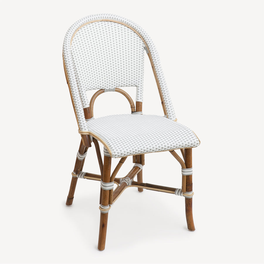 St Tropez Side Chair Single Weave Grey