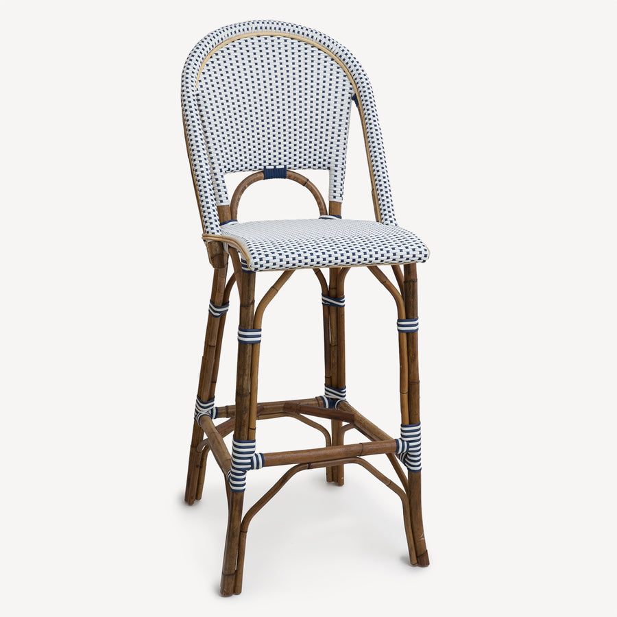 St Tropez Bar Stool Single Weave Navy