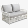 Bermuda Outdoor 2 Seater Sofa White With Grey Slipcover