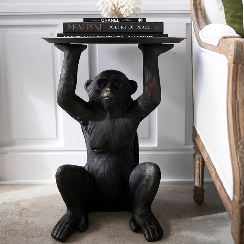 Resin Monkey Side Table Styled