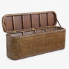 Rattan Bed End Chests Brown Open 1