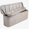 Rattan Bed End Chests White Lid Open Drawer Out