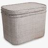 Rattan Bed Side Chest White