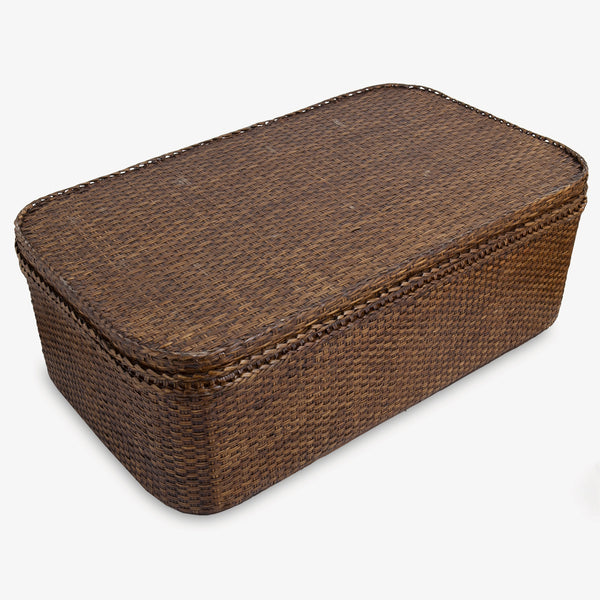 Rattan Coffee Table Chest Brown Alfresco Emporium