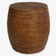 Rattan Drum Stool Brown