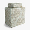 Floral Celadon Rectangular Jar 20cm Side