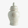 Floral Ginger Jar Celadon 44cm Front