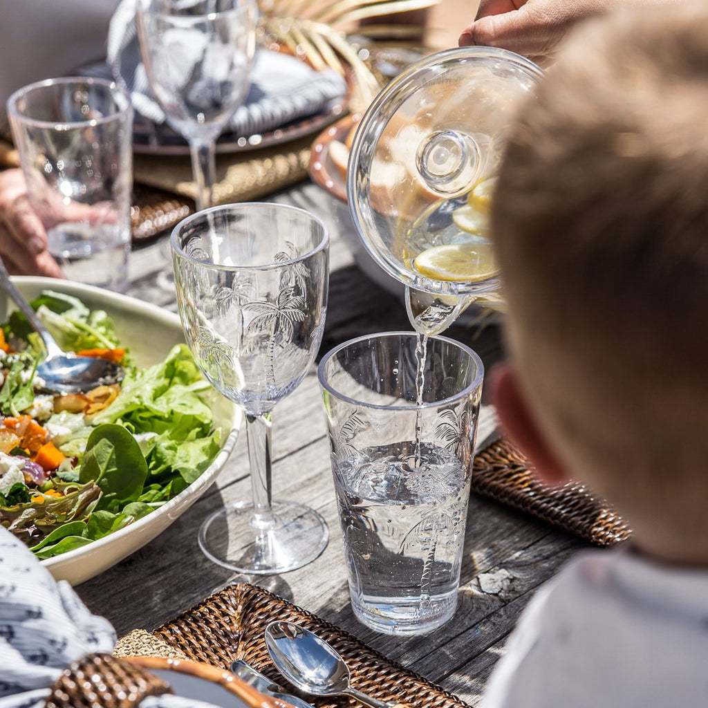 Outdoor Palm Tree Jug Styled On Table