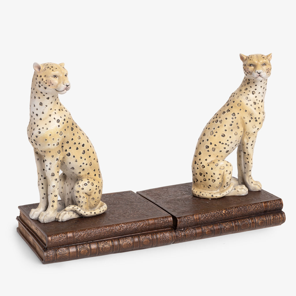 Gold Cheetah Bookends Set Of Two