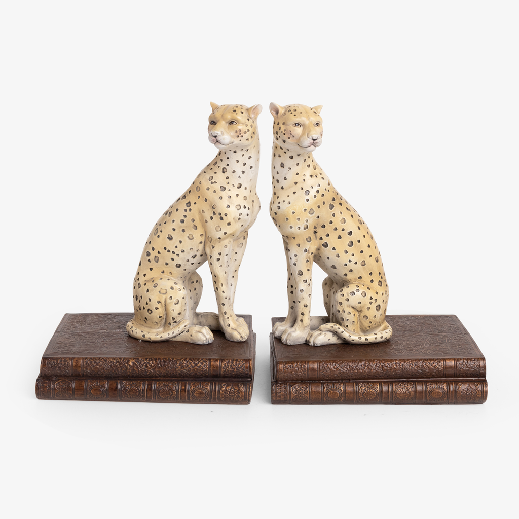 Cheetah Bookends Gold