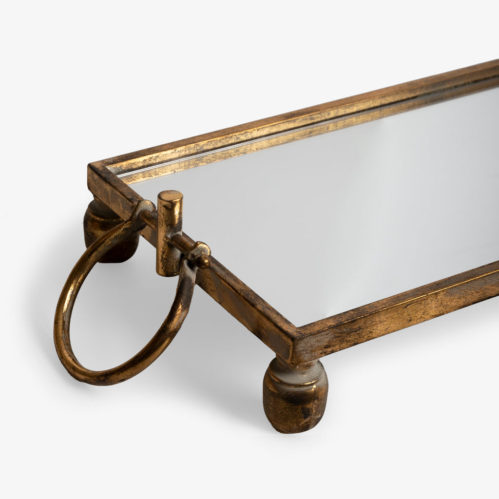 Gold Mirror Tray Detail