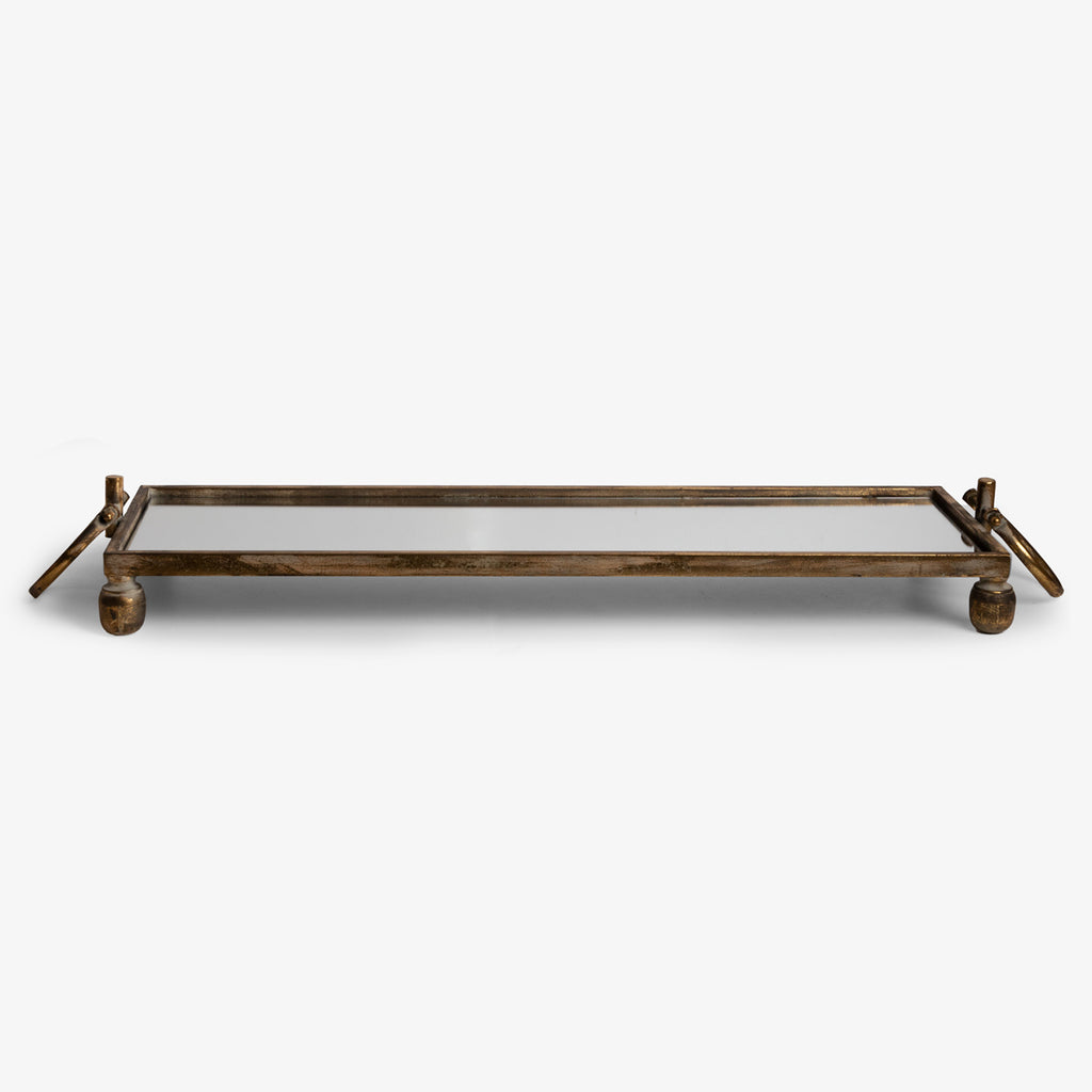 Gold Mirror Tray Front
