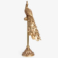 Gold Peacock On Stand 